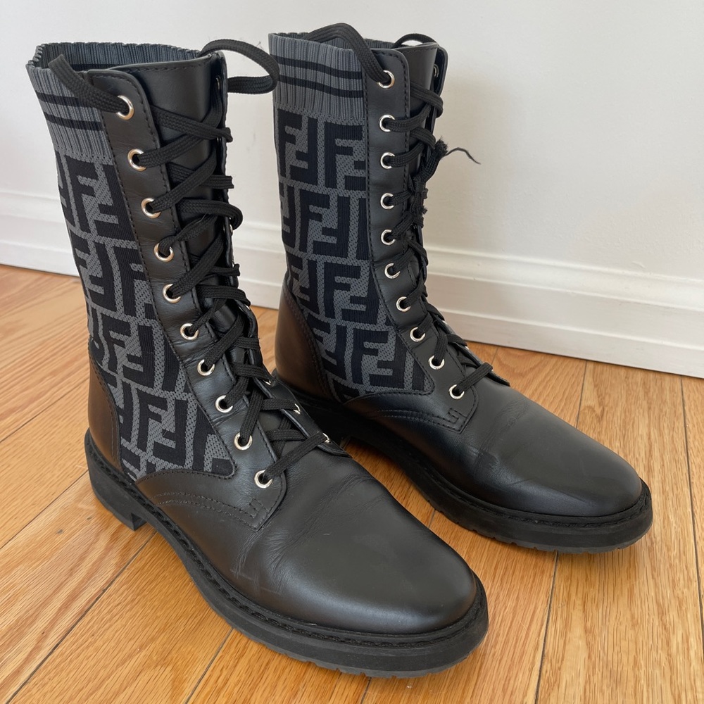 FENDI Black 'Forever Fendi' Rockoko Boots